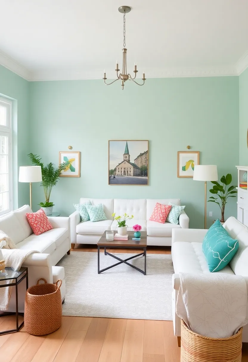 25+ Dulux Paint Ideas for Living Room Color Inspiration - 15. Soft Mint for a Refreshing Touch