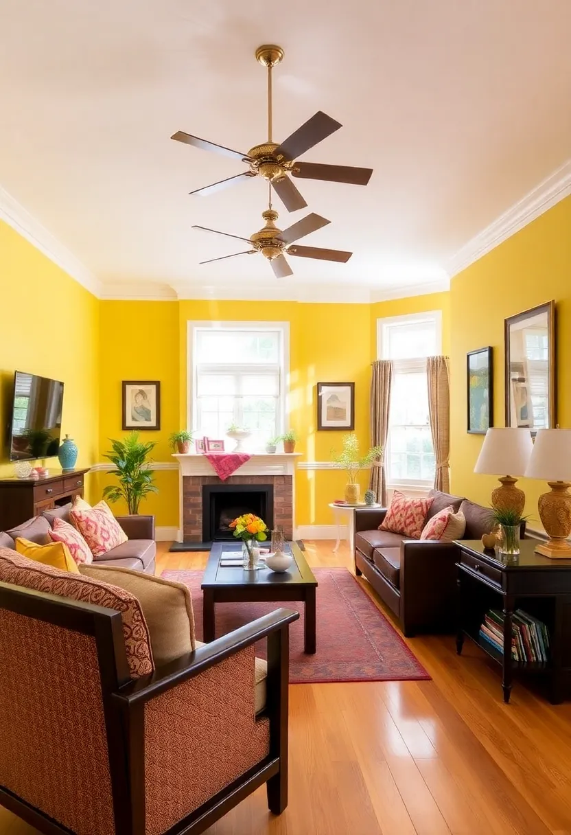 25+ Dulux Paint Ideas for Living Room Color Inspiration - 17. Golden Yellow for Warmth and Sunshine