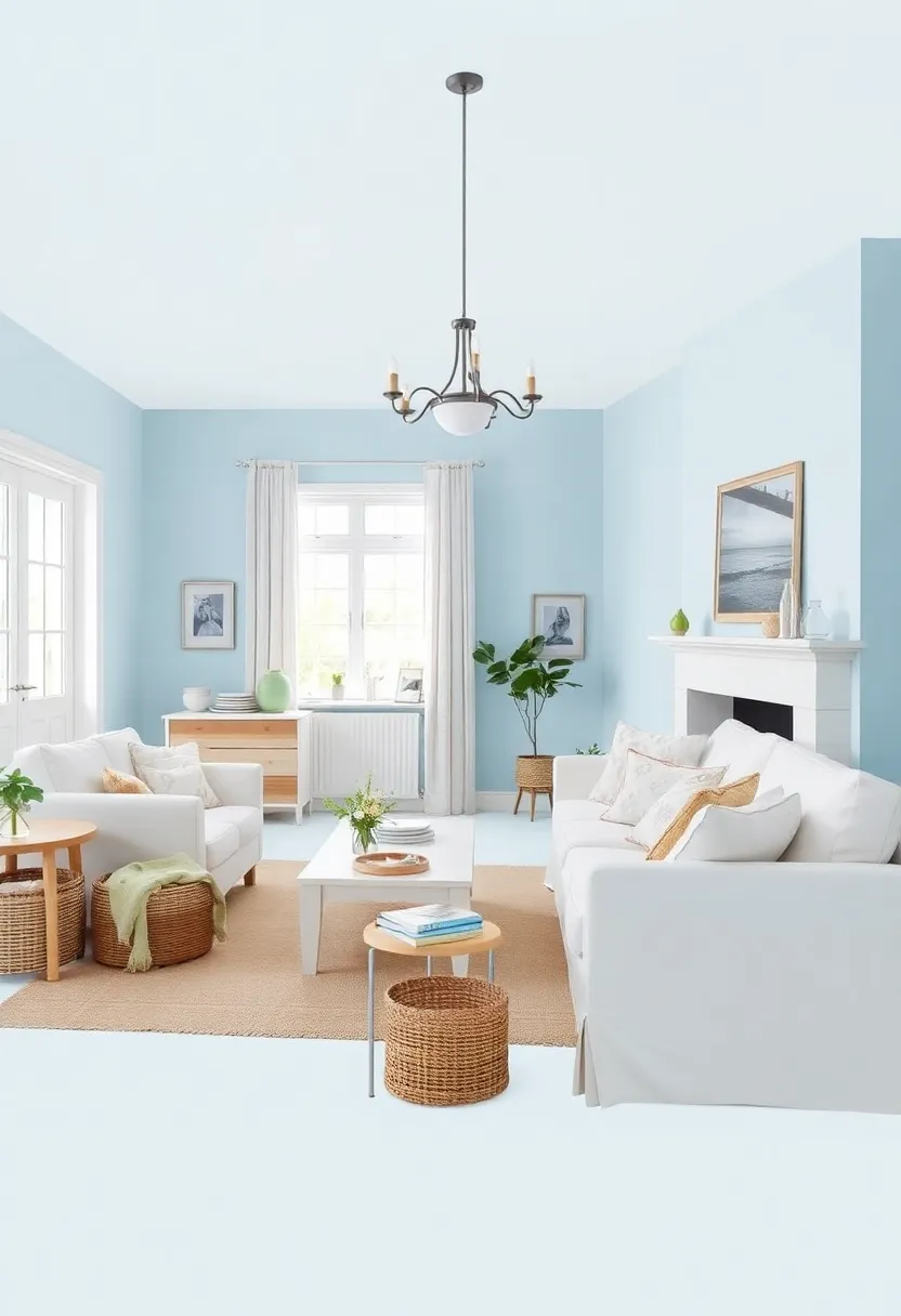 25+ Dulux Paint Ideas for Living Room Color Inspiration - 18. Soft Sky Blue for Calmness