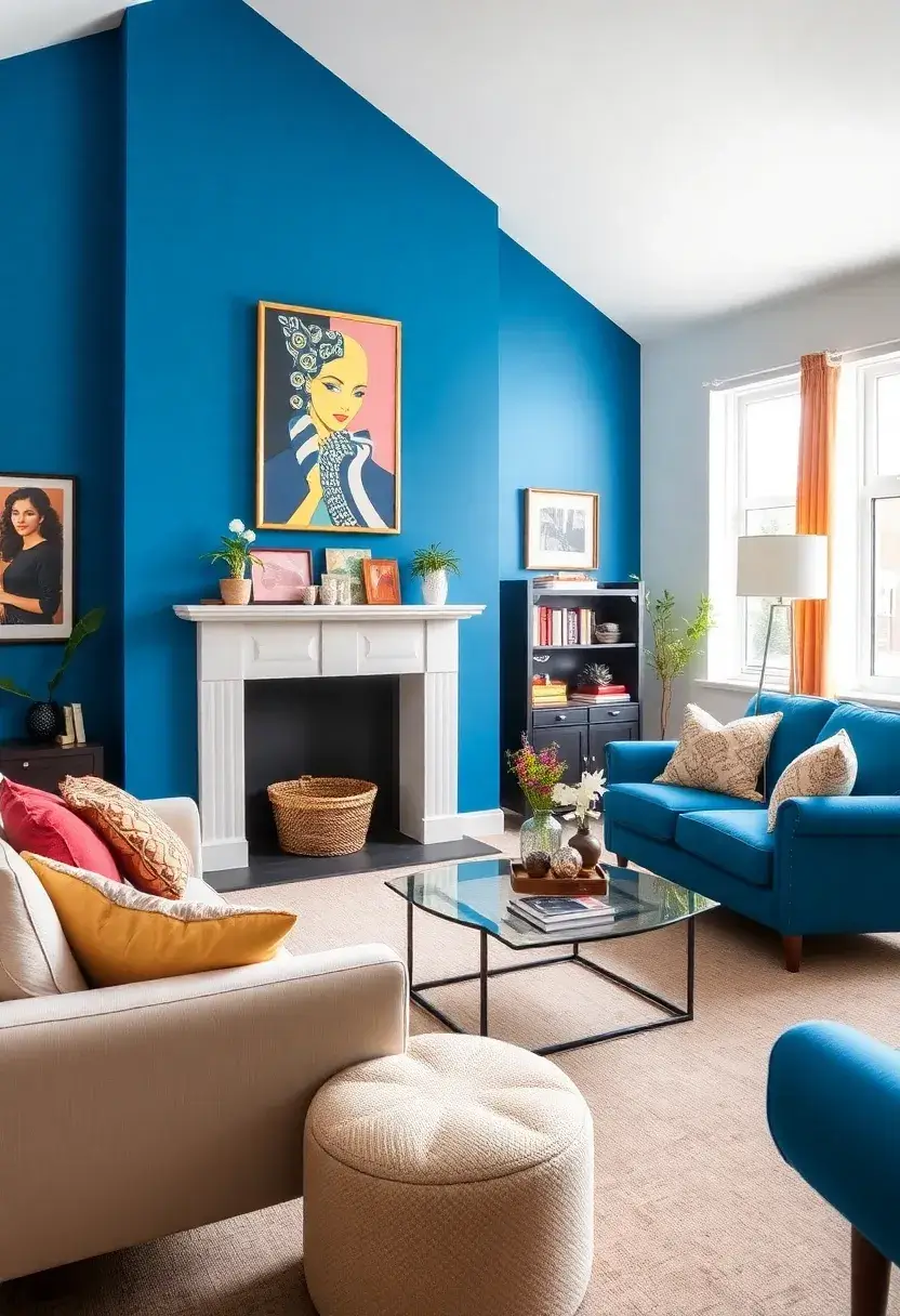 25+ Dulux Paint Ideas for Living Room Color Inspiration - 21. Electric Blue for a Bold Statement