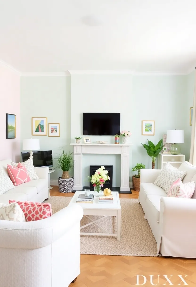 25+ Dulux Paint Ideas for Living Room Color Inspiration - 8. Playful Pastels for a Lighthearted Touch