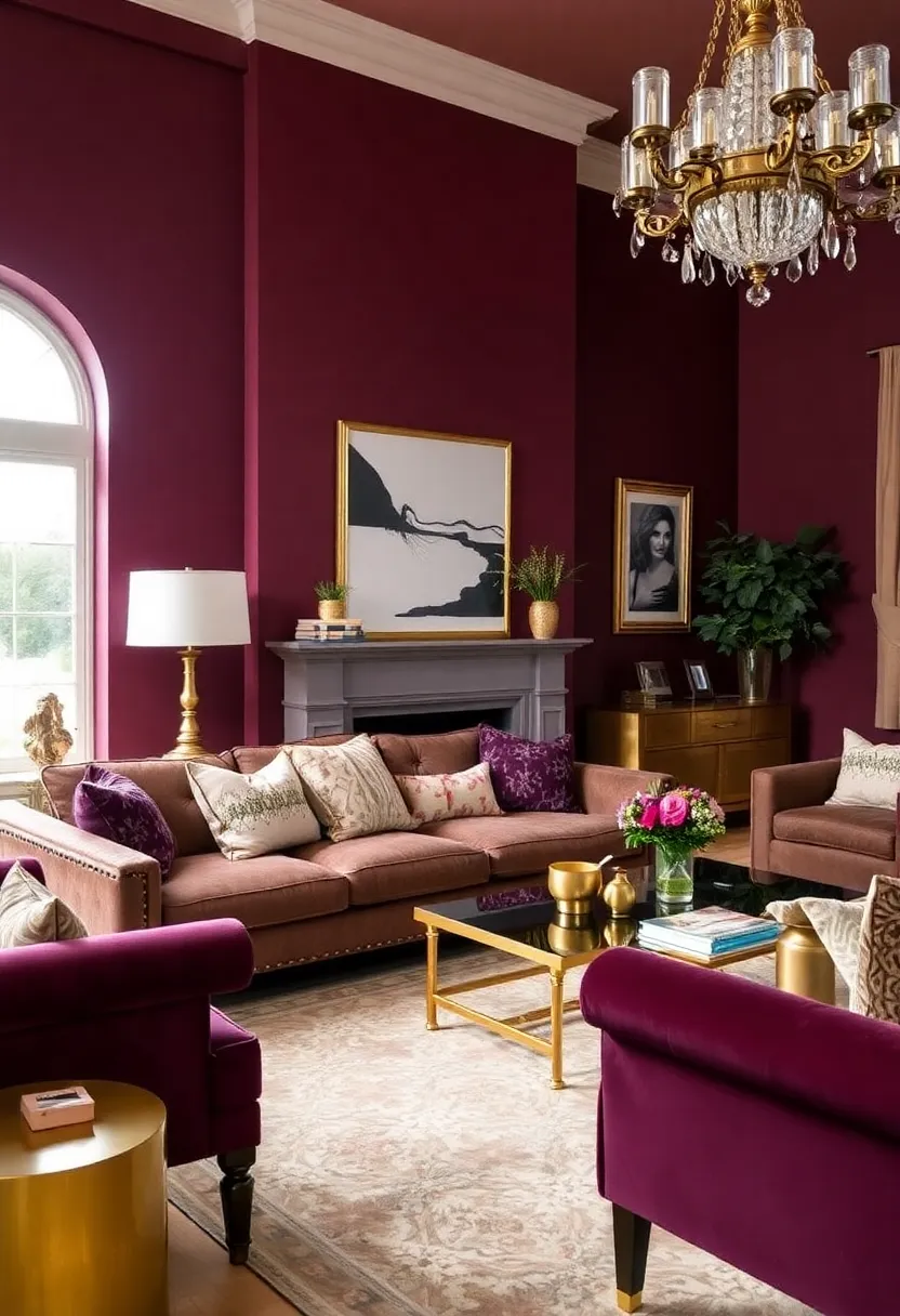 25+ Dulux Paint Ideas for Living Room Color Inspiration - 9. Rich Burgundy for a Luxurious Feel
