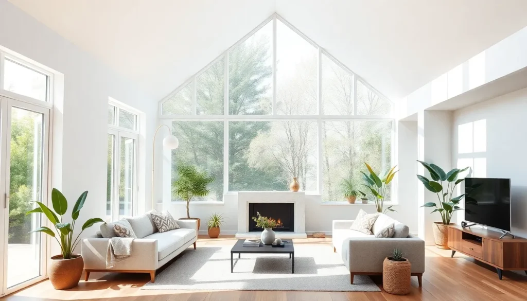 25+ Half Vaulted Ceiling Living Room Ideas for Spacious Style