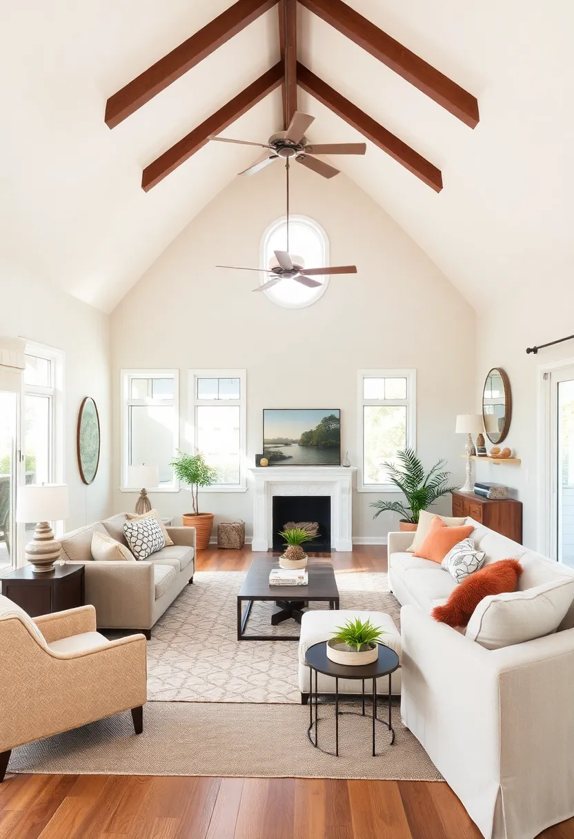 25+ Half Vaulted Ceiling Living Room Ideas for Spacious Style - 19. Multi-Purpose Spaces