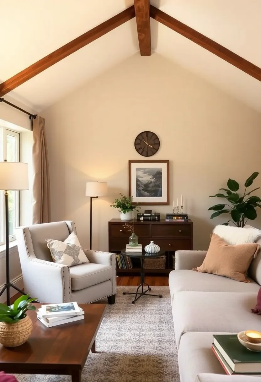 25+ Half Vaulted Ceiling Living Room Ideas for Spacious Style - 5. Cozy Nooks and Reading Areas