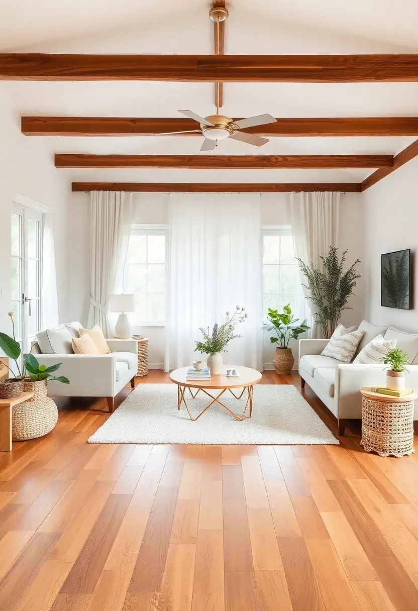 25+ Hardwood Floor Ideas for Living Room Warmth and Elegance - 20. Eco-Friendly Finishes for Healthier Living