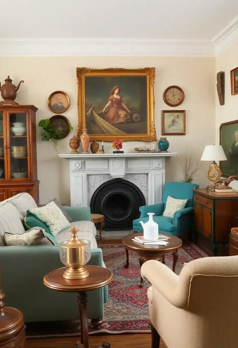 25+ Indian Living Room Ideas Full of Color and Culture - 11. Vintage and Retro Elements