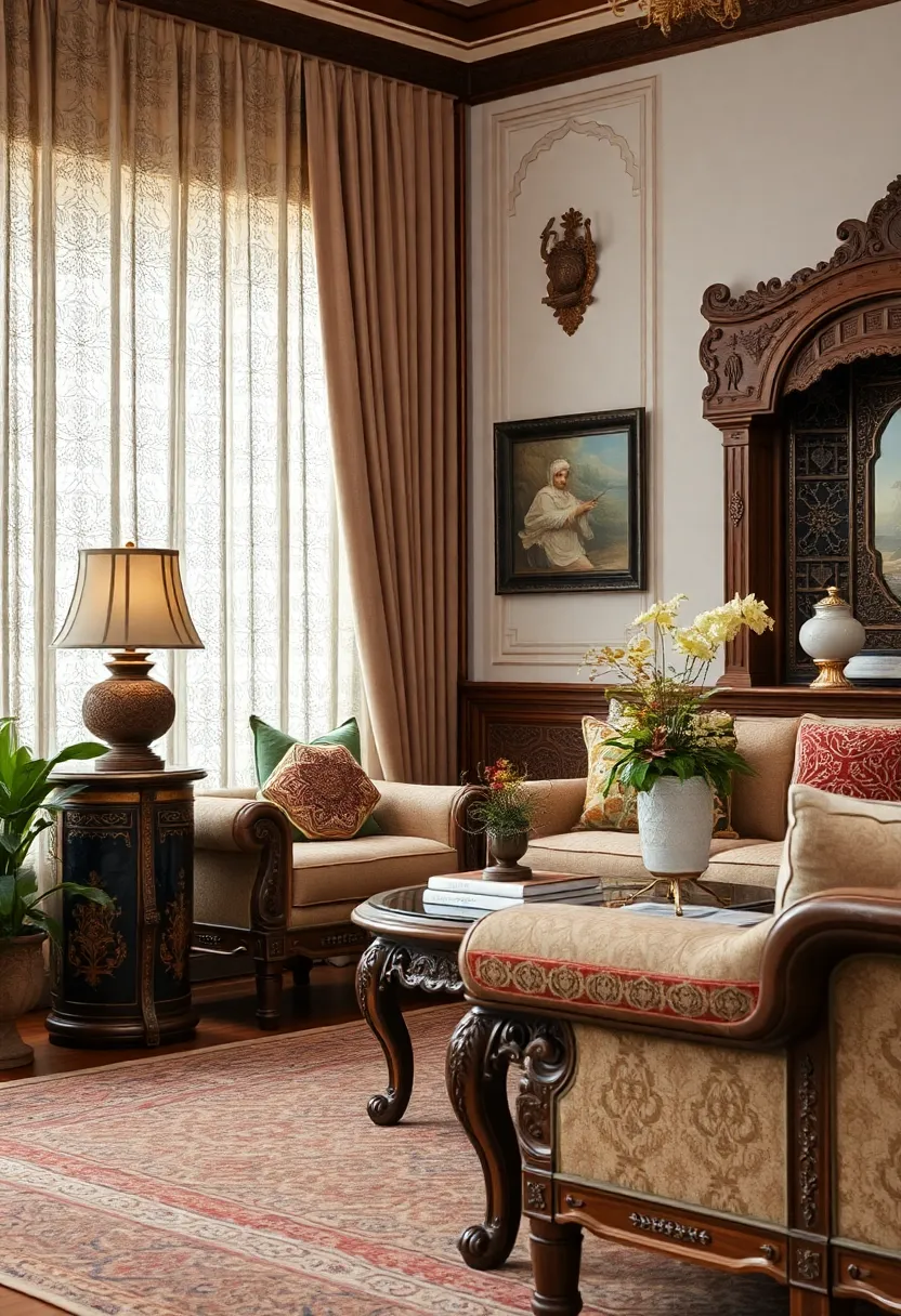 25+ Indian Living Room Ideas Full of Color and Culture - 19. Attention to Detail