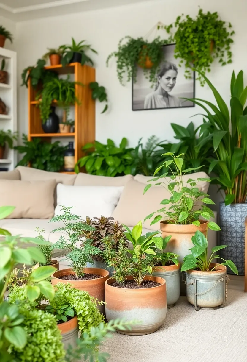 25+ Joanna Gaines Living Room Ideas for a Cozy Farmhouse Feel - 11. Rustic Plants and Greenery