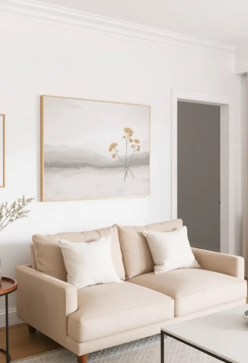 25+ Joanna Gaines Living Room Ideas for a Cozy Farmhouse Feel - 14. Subtle Wall Art