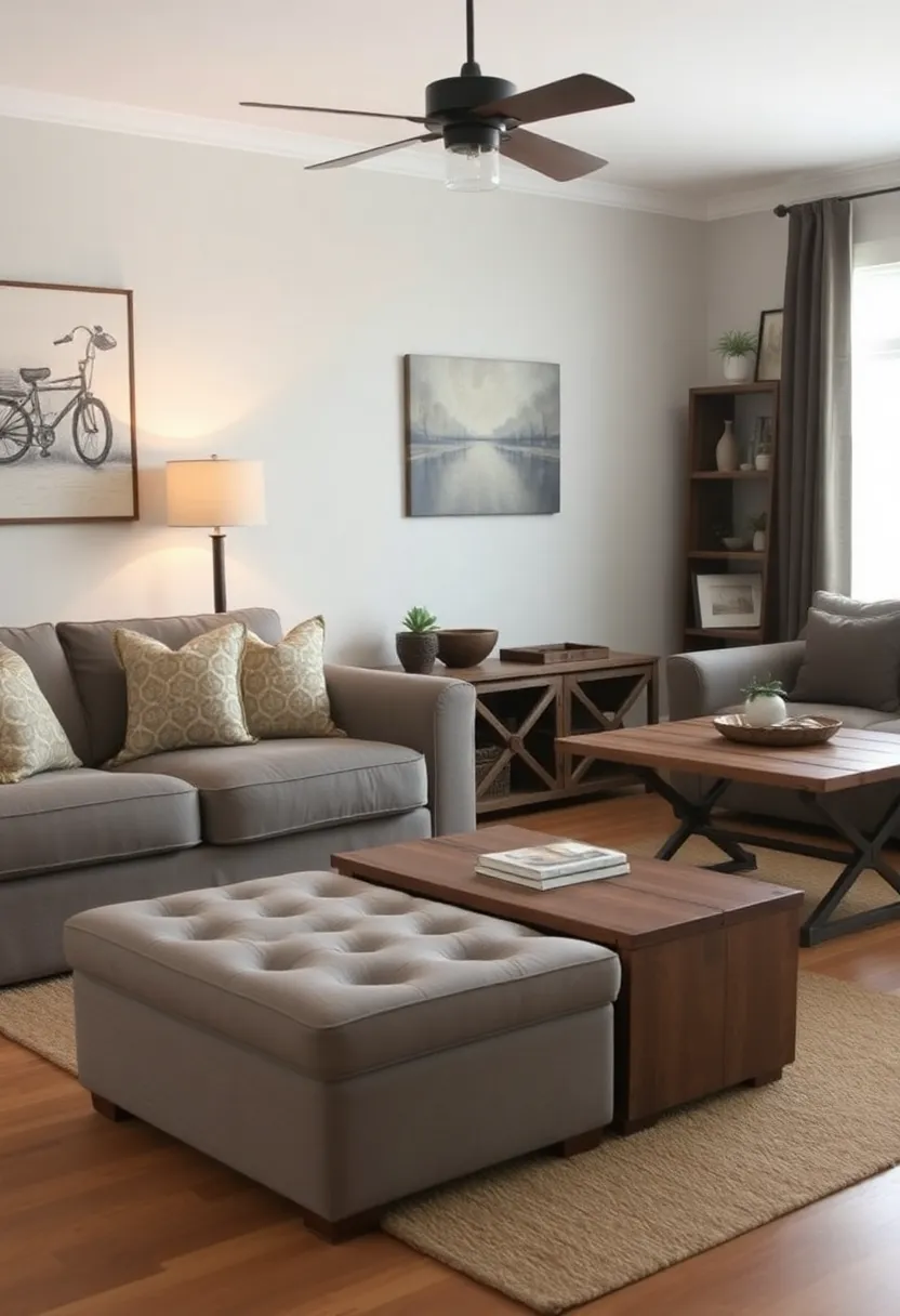 25+ Joanna Gaines Living Room Ideas for a Cozy Farmhouse Feel - 15. Multi-Functional Furniture