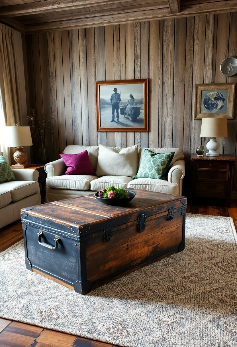 25+ Joanna Gaines Living Room Ideas for a Cozy Farmhouse Feel - 16. Distressed and Weathered Finishes