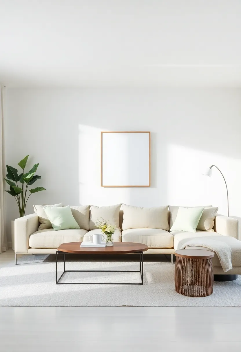 25+ Light Green Living Room Ideas for a Fresh and Airy Feel - 23. Minimalist Green Decor