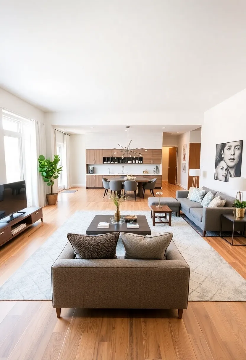 25+ Living Room Dining Room Combo Ideas for Open-Plan Spaces 125 25+ Living Room Dining Room Combo Ideas for Open-Plan Spaces - 19. Smart Layout: Flow and Functionality