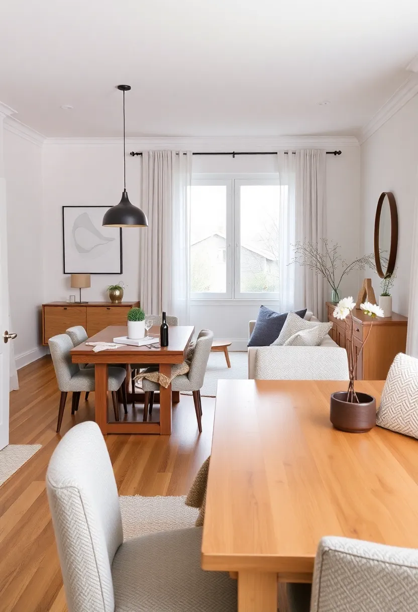 25+ Living Room Dining Room Combo Ideas for Open-Plan Spaces 36 25+ Living Room Dining Room Combo Ideas for Open-Plan Spaces - 6. Scandinavian Simplicity: Cozy and Functional