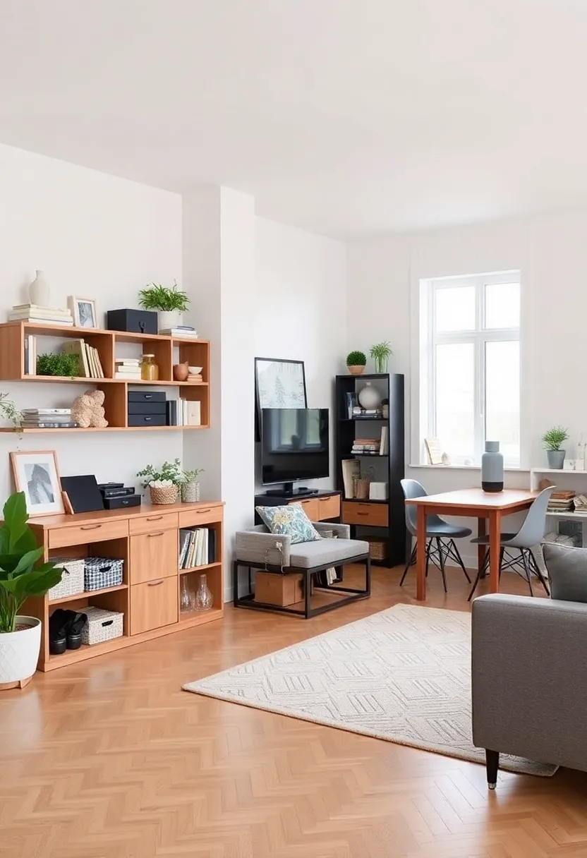 25+ Living Room Dining Room Combo Ideas for Open-Plan Spaces 50 25+ Living Room Dining Room Combo Ideas for Open-Plan Spaces - 8. Smart Storage: Keep It Clutter-Free