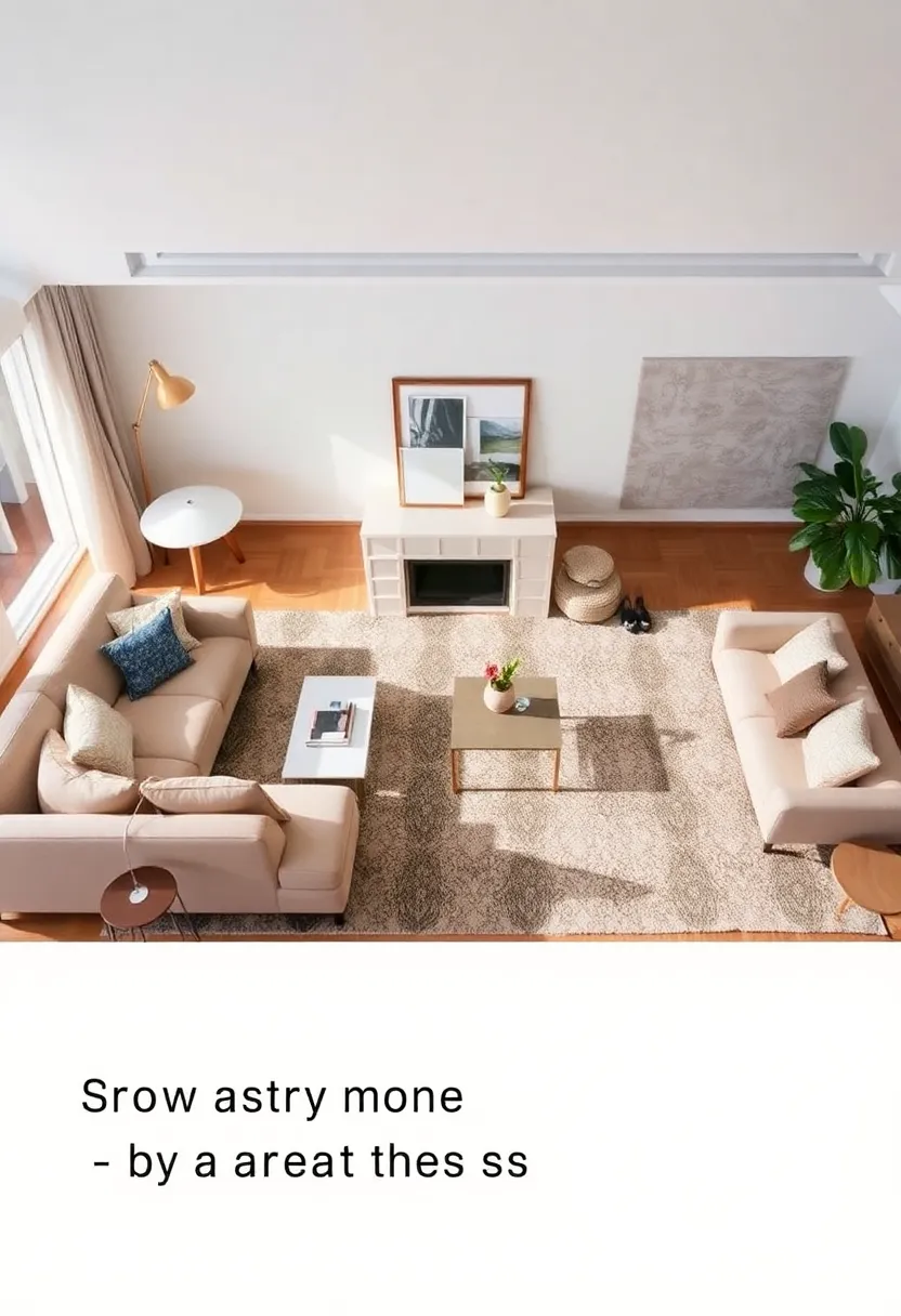 25+ Living Room Extension Ideas to Maximize Space and Light - 12. Use Area Rugs to Define Spaces