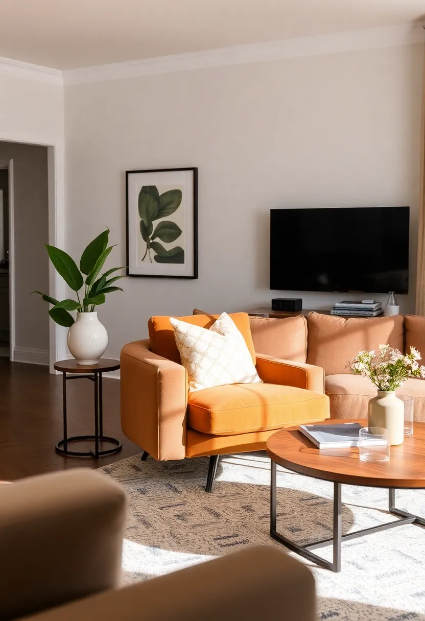 25+ Living Room Extension Ideas to Maximize Space and Light - 17. Statement Furniture Pieces