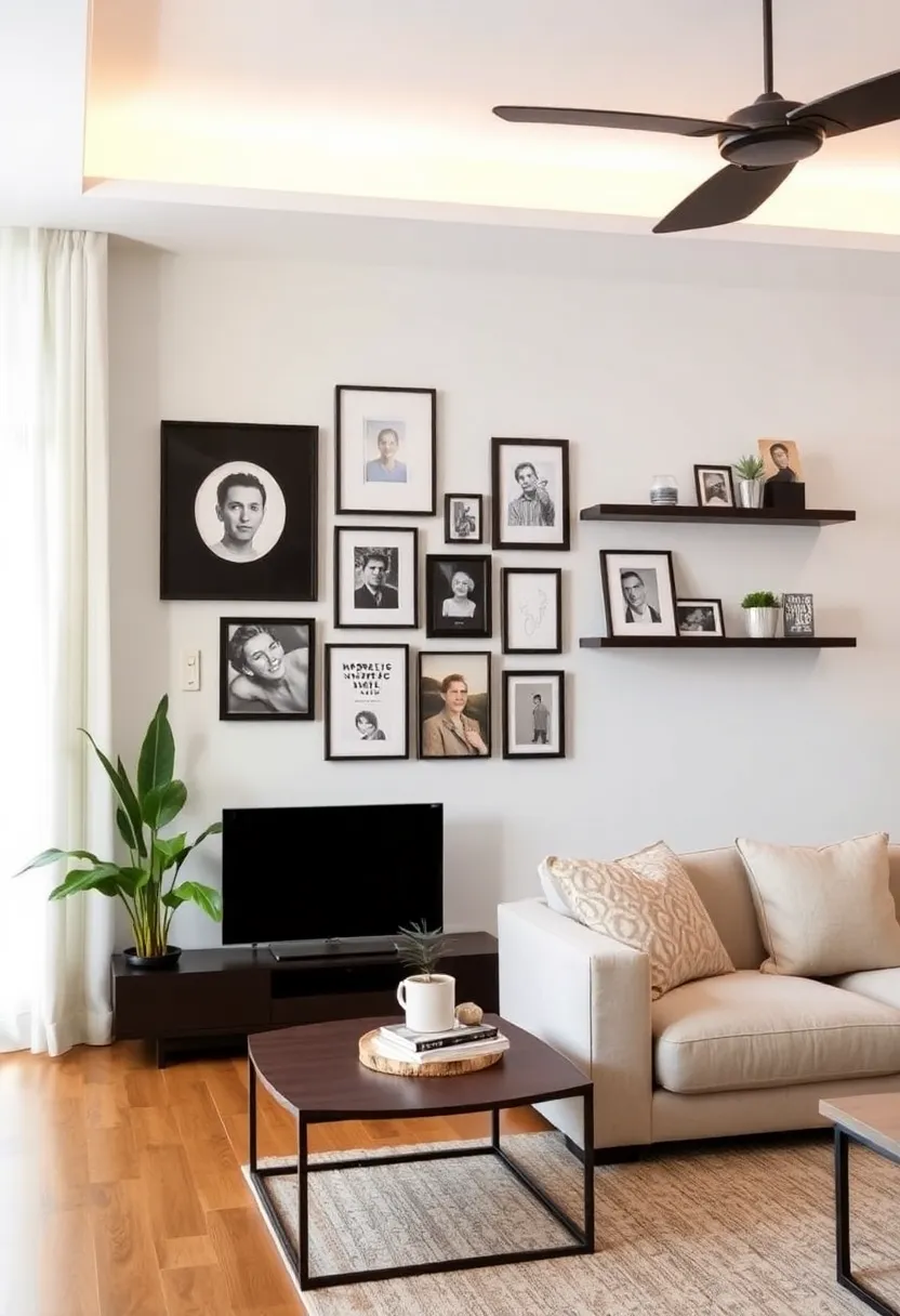 25+ Living Room Extension Ideas to Maximize Space and Light - 19. Utilize Wall Space for Decor