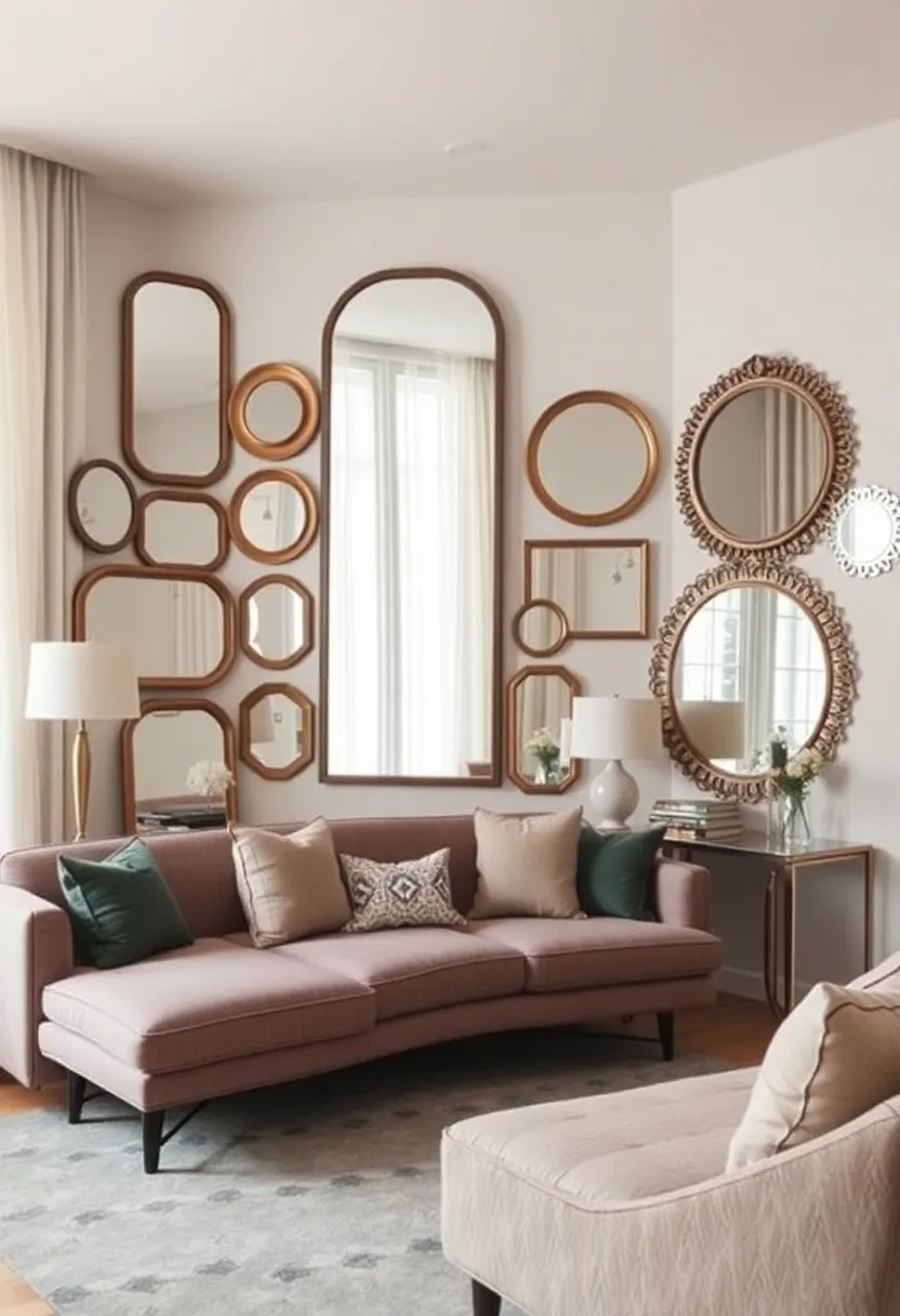 25+ Living Room Extension Ideas to Maximize Space and Light - 4. Mirrors to Reflect Light