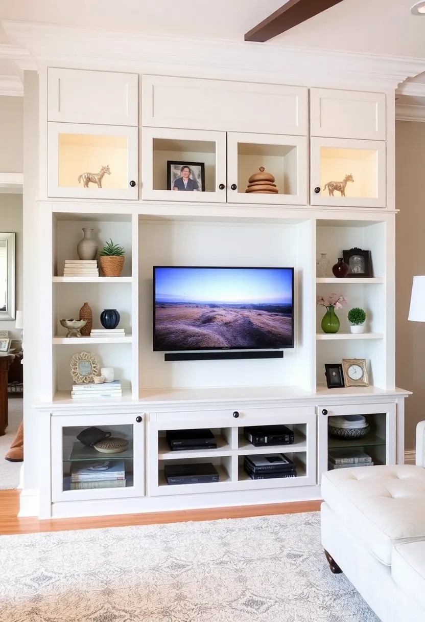 25+ Living Room TV Wall Ideas That Combine Function and Style - 3. Integrated Media Center