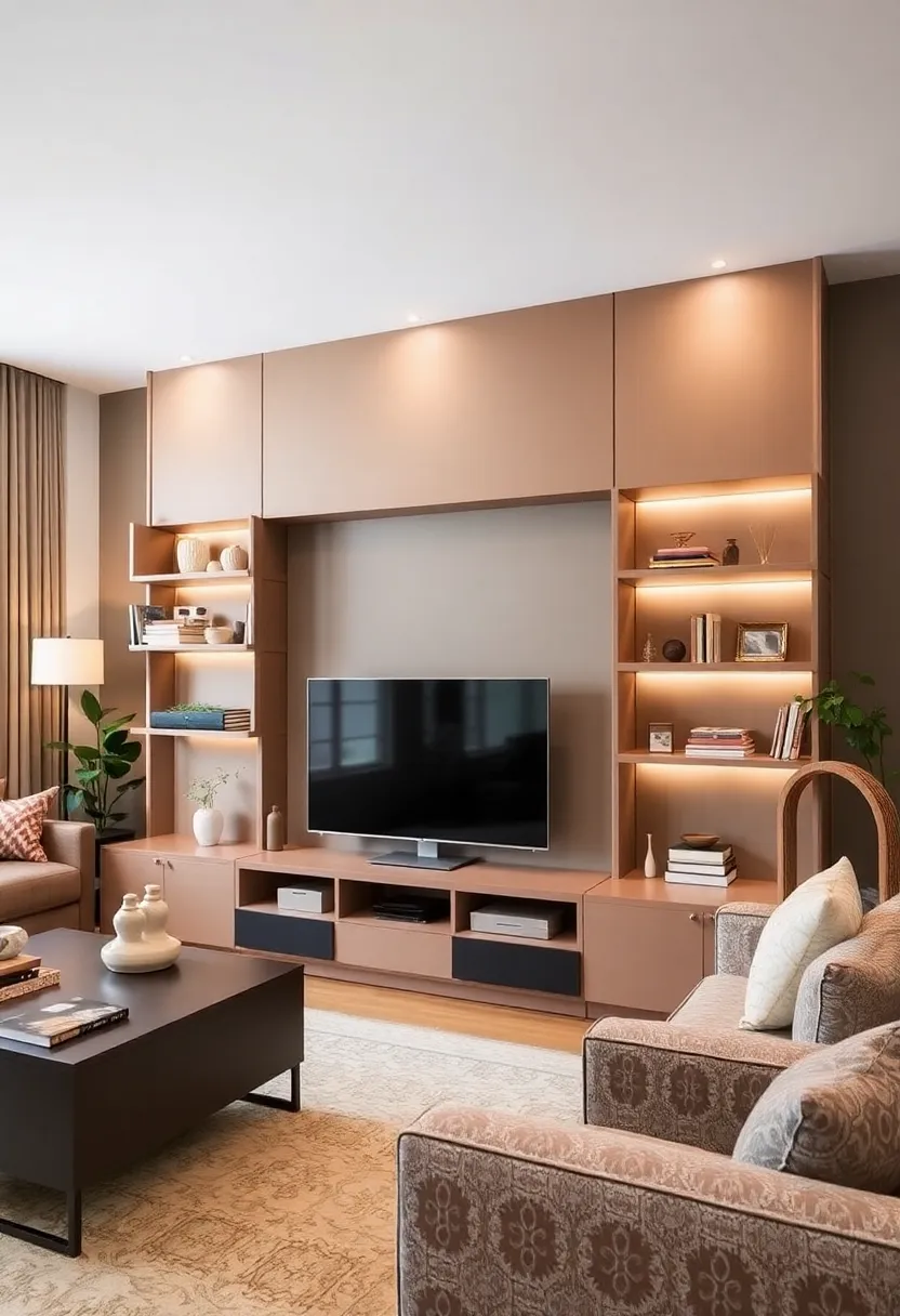 25+ Living Room TV Wall Ideas That Combine Function and Style - 8. Modular TV Walls