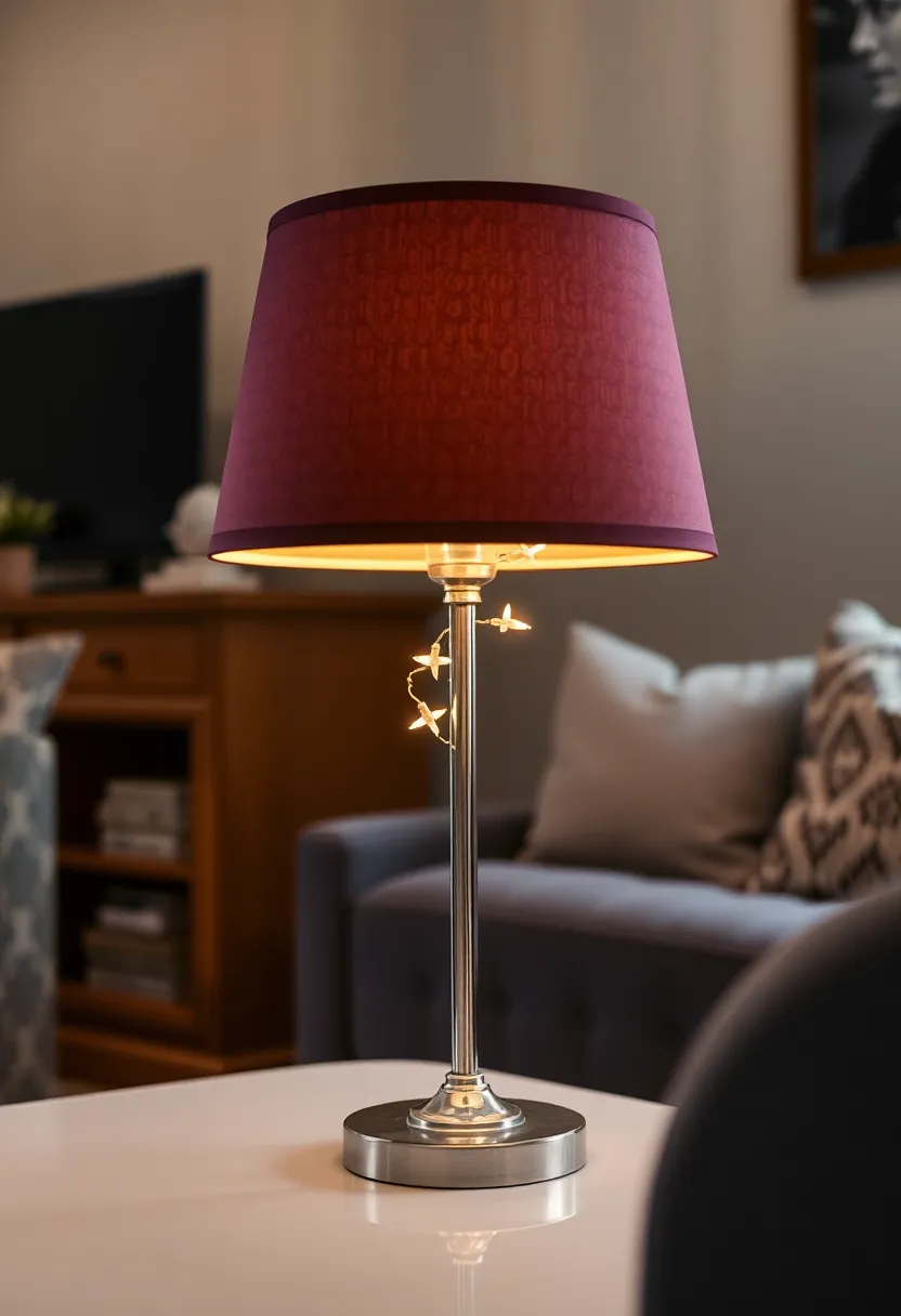 25+ Magical Fairy Light Ideas for Living Room Ambiance - 21. Fairy Light Table Lamps