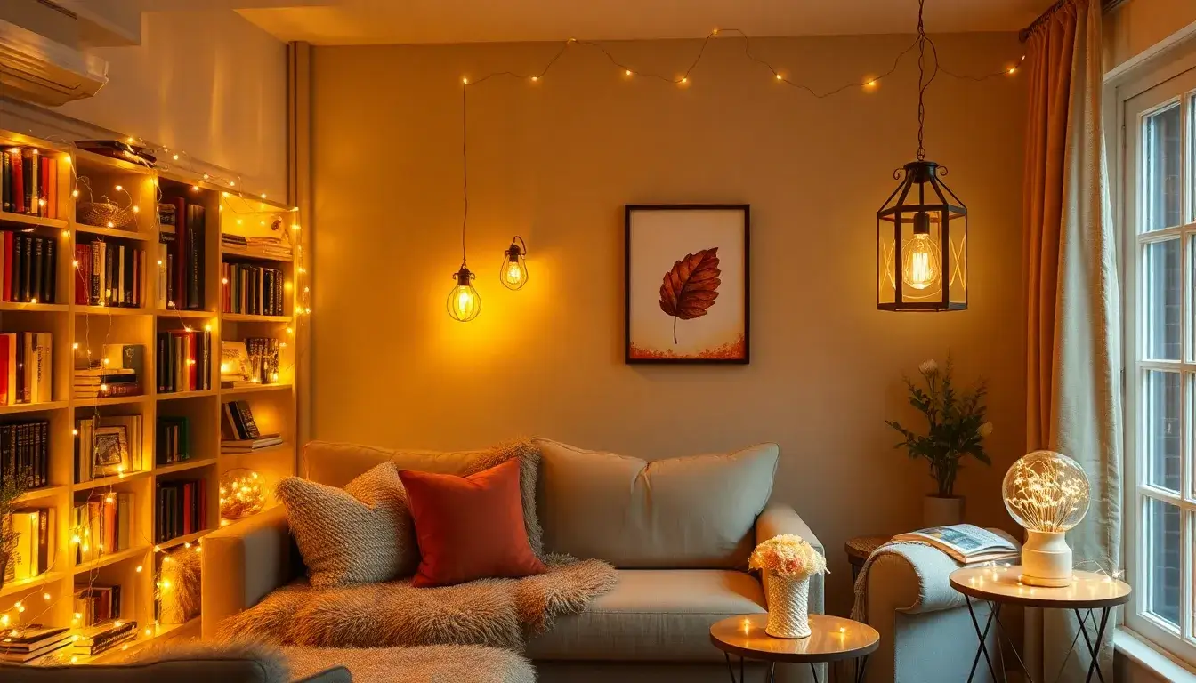 25+ Magical Fairy Light Ideas for Living Room Ambiance