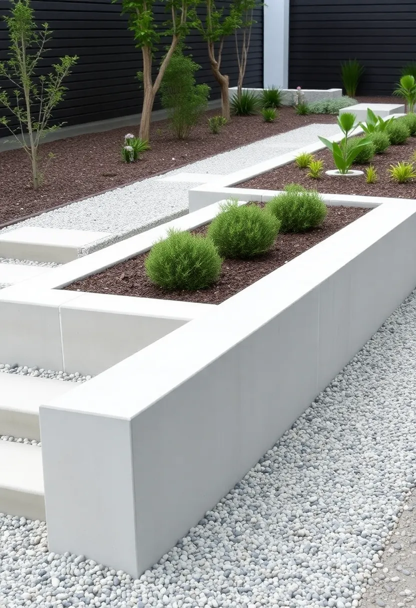 25+ Modern Retaining Wall Ideas for a Stunning Home Exterior 111 25+ Modern Retaining Wall Ideas for a Stunning Home Exterior - 17. Minimalist Concrete Designs