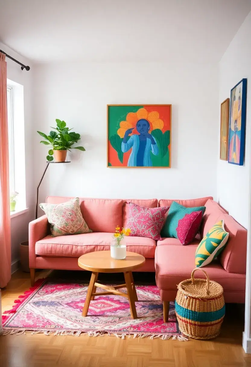 25+ Space-Saving Ideas to Decorate a Small Living Room with Style 125 25+ Space-Saving Ideas to Decorate a Small Living Room with Style - 19. Colorful Accents to Brighten the Space