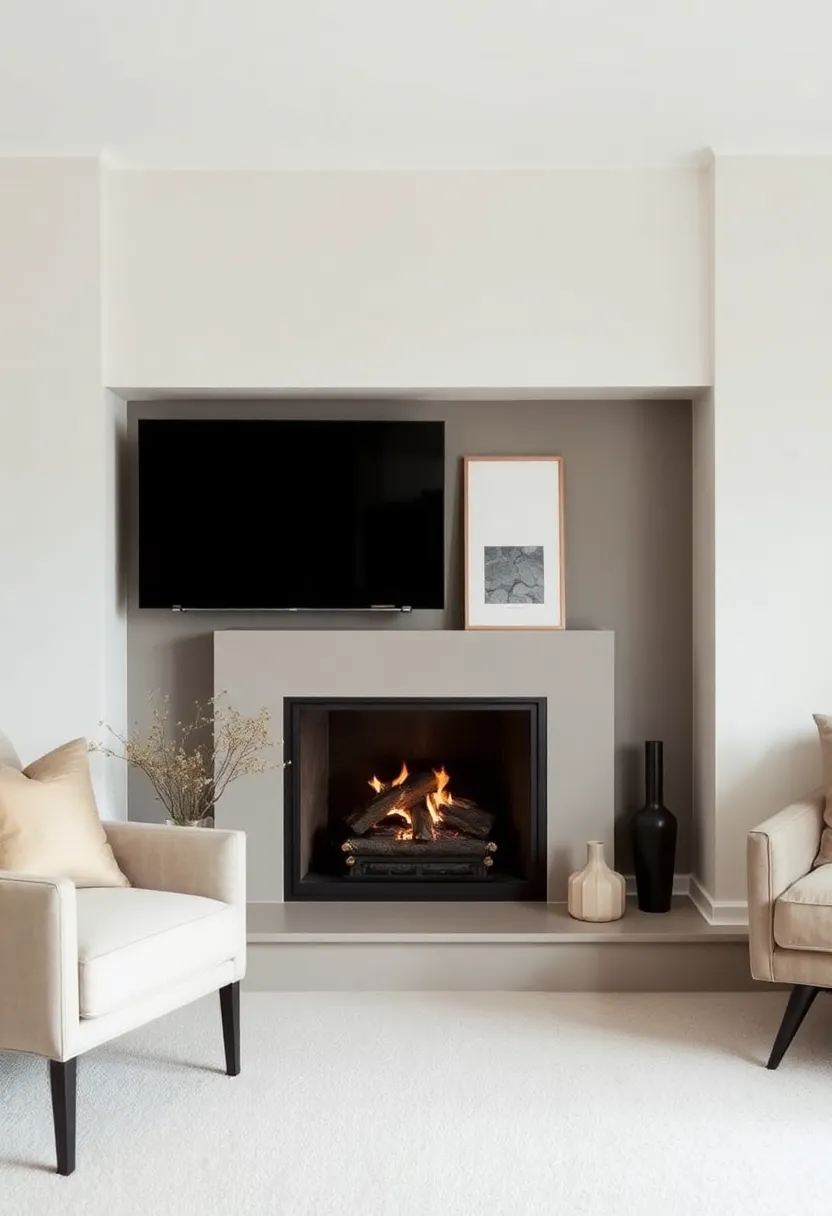 25+ Creative Ideas for Chimney Breast Living Room Design 25 25+ Creative Ideas for Chimney Breast Living Room Design - 25. Modern Minimalism