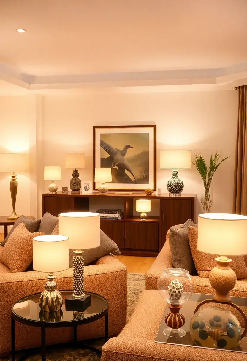 27+ Brilliant Lighting Ideas for Living Room with Low Ceiling You’ll Love - 11. Table Lamps with Unique Designs