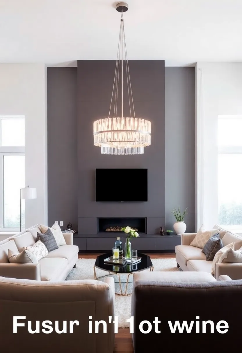 27+ Brilliant Lighting Ideas for Living Room with Low Ceiling You’ll Love - 15. Minimalist Chandeliers