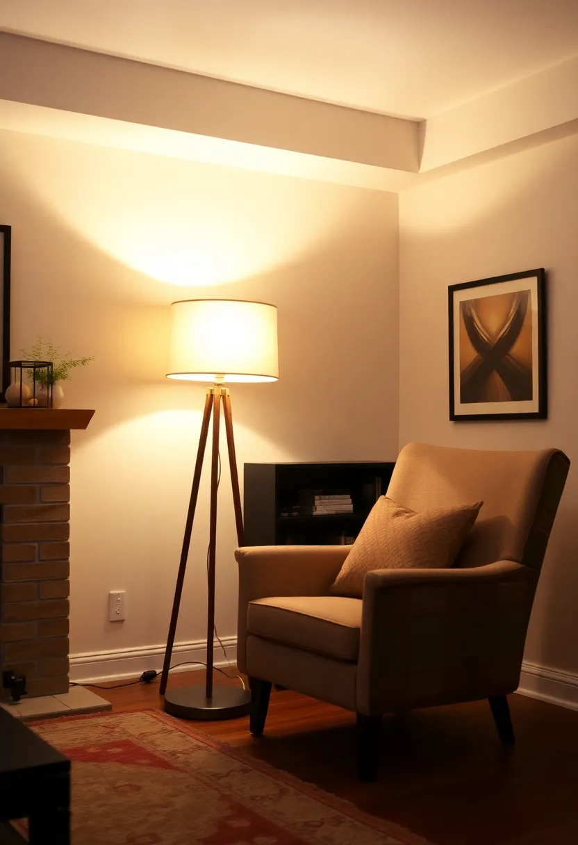 27+ Brilliant Lighting Ideas for Living Room with Low Ceiling You’ll Love - 3. Creative Floor Lamps