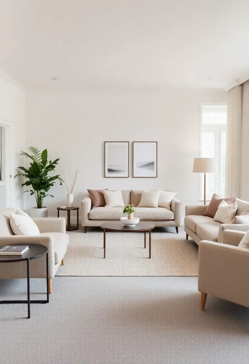 27+ Grey Carpet Living Room Ideas for a Chic Neutral Vibe - 18. Understated Elegance