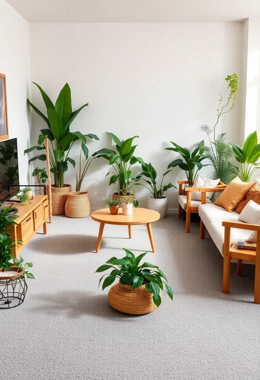 27+ Grey Carpet Living Room Ideas for a Chic Neutral Vibe - 3. Nature-Inspired Palettes