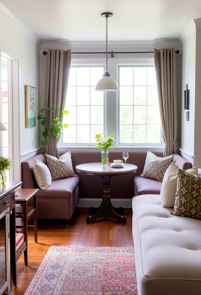 28+ Creative Ideas to Separate Dining Room from Living Room Beautifully 63 28+ Creative Ideas to Separate Dining Room from Living Room Beautifully - 11. Create a Breakfast Nook