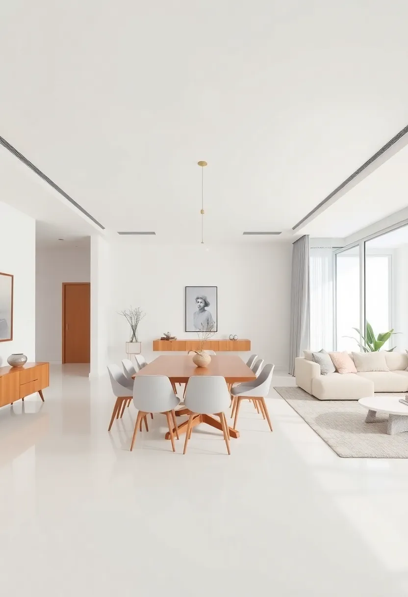 28+ Creative Ideas to Separate Dining Room from Living Room Beautifully 180 28+ Creative Ideas to Separate Dining Room from Living Room Beautifully - 28. Embrace Minimalism