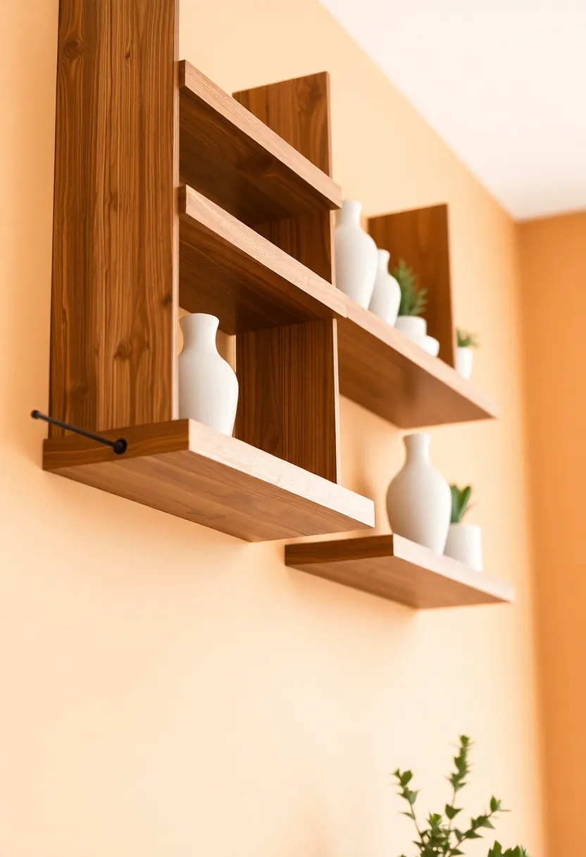 28+ Ideas for Floating Shelves in Living Room That Look Amazing 1 28+ Ideas for Floating Shelves in Living Room That Look Amazing - 1. Minimalist Wood Shelves
