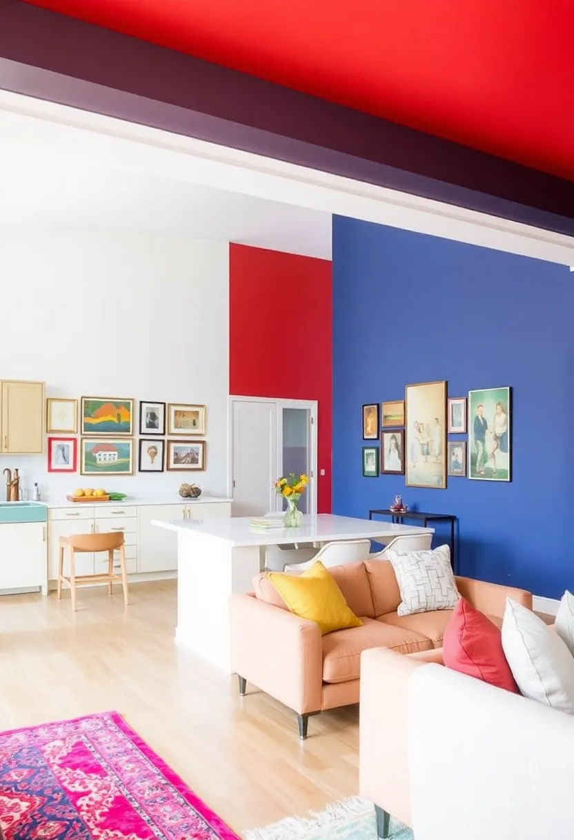 30+ Apartment Small Open Plan Kitchen Living Room Ideas That Work 78 30+ Apartment Small Open Plan Kitchen Living Room Ideas That Work - 12. Artistic Wall Treatments