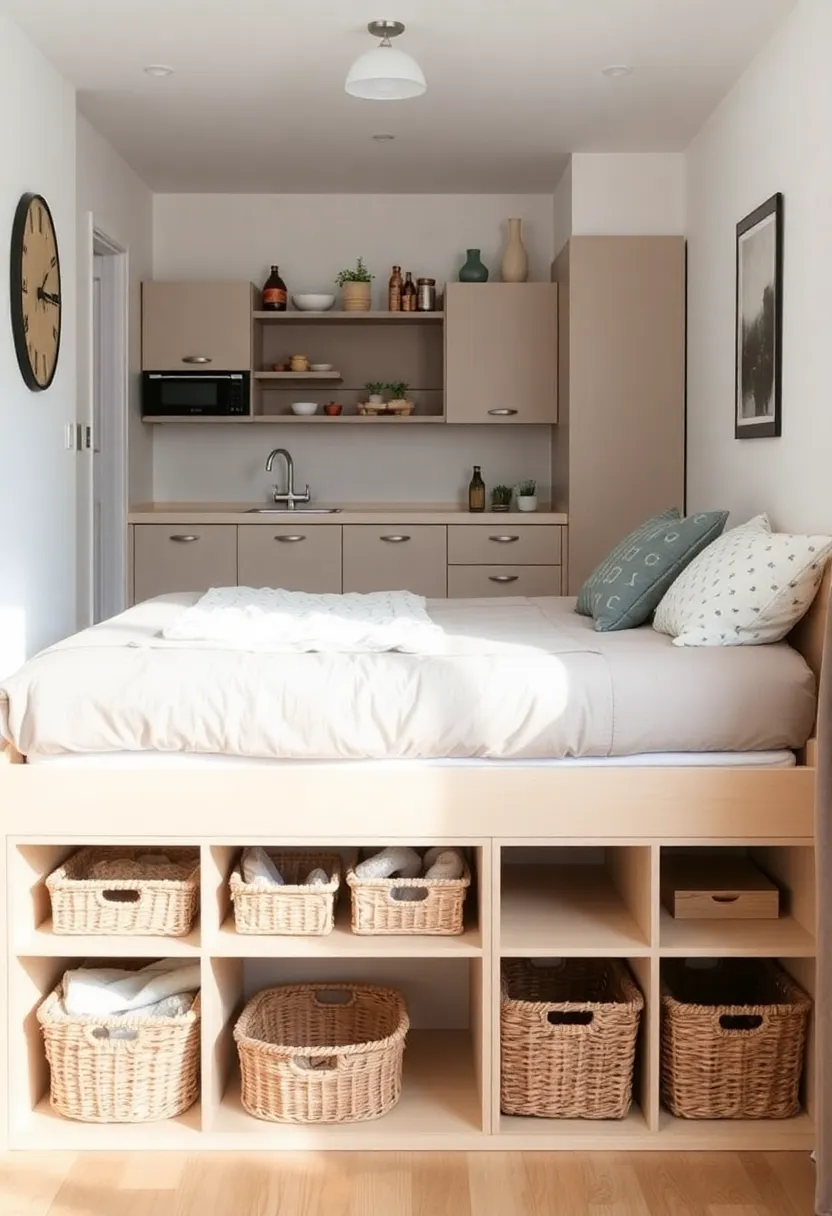 30+ Apartment Small Open Plan Kitchen Living Room Ideas That Work 155 30+ Apartment Small Open Plan Kitchen Living Room Ideas That Work - 23. Smart Storage Solutions