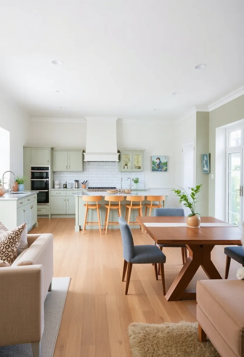 30+ Apartment Small Open Plan Kitchen Living Room Ideas That Work 43 30+ Apartment Small Open Plan Kitchen Living Room Ideas That Work - 7. Color Coordination for Cohesion