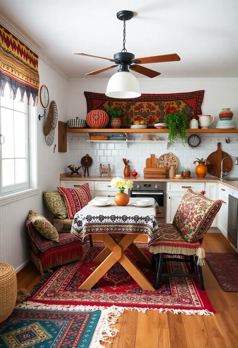 30+ Beautiful Kitchen Diner Living Room Ideas for Open Spaces - 1. Bohemian Bliss: Layered Textiles