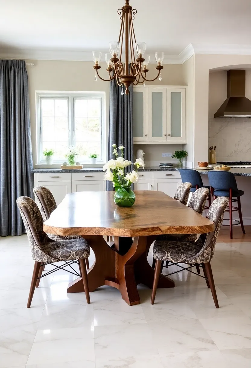 30+ Beautiful Kitchen Diner Living Room Ideas for Open Spaces - 10. Dining Area: A Statement Table