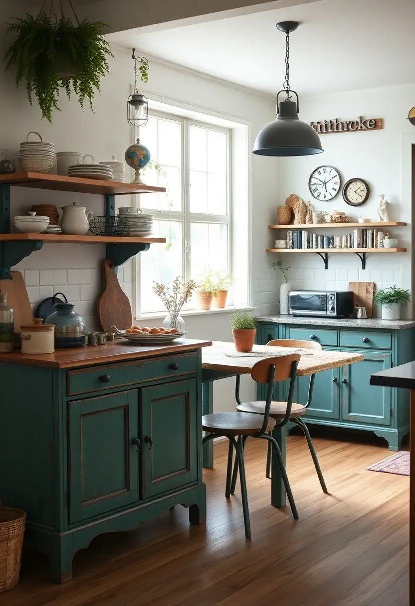 30+ Beautiful Kitchen Diner Living Room Ideas for Open Spaces - 13. Vintage Finds: Unique Pieces with History