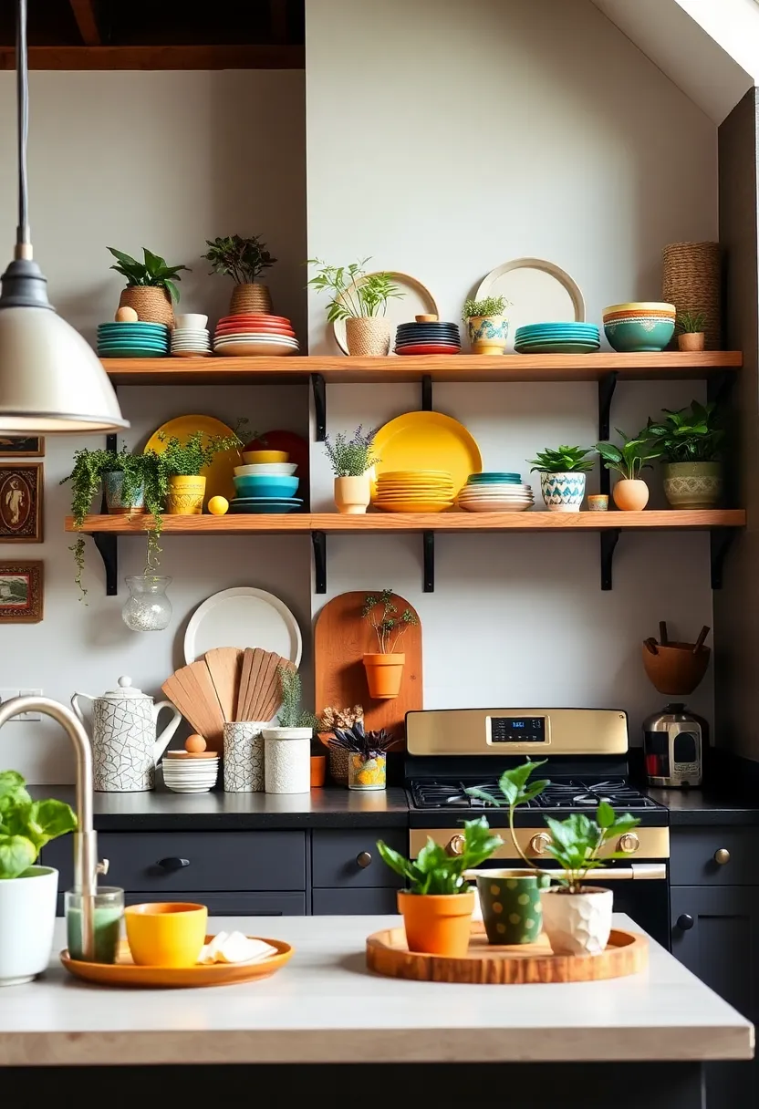 30+ Beautiful Kitchen Diner Living Room Ideas for Open Spaces - 2. Open Shelving: A Functional Focal Point