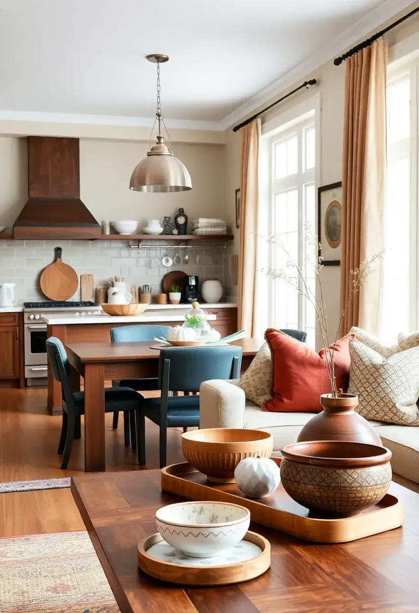 30+ Beautiful Kitchen Diner Living Room Ideas for Open Spaces - 26. Elegant Accessories: The Finishing Touch