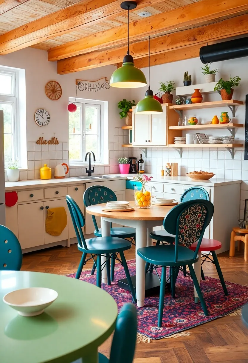 30+ Beautiful Kitchen Diner Living Room Ideas for Open Spaces - 28. Playful Furniture: Fun Shapes and Designs