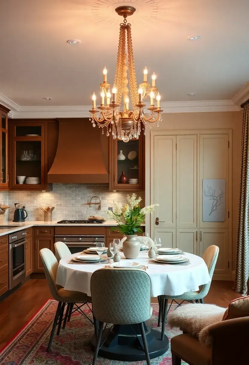 30+ Beautiful Kitchen Diner Living Room Ideas for Open Spaces - 5. Statement Lighting: A Bold Centerpiece