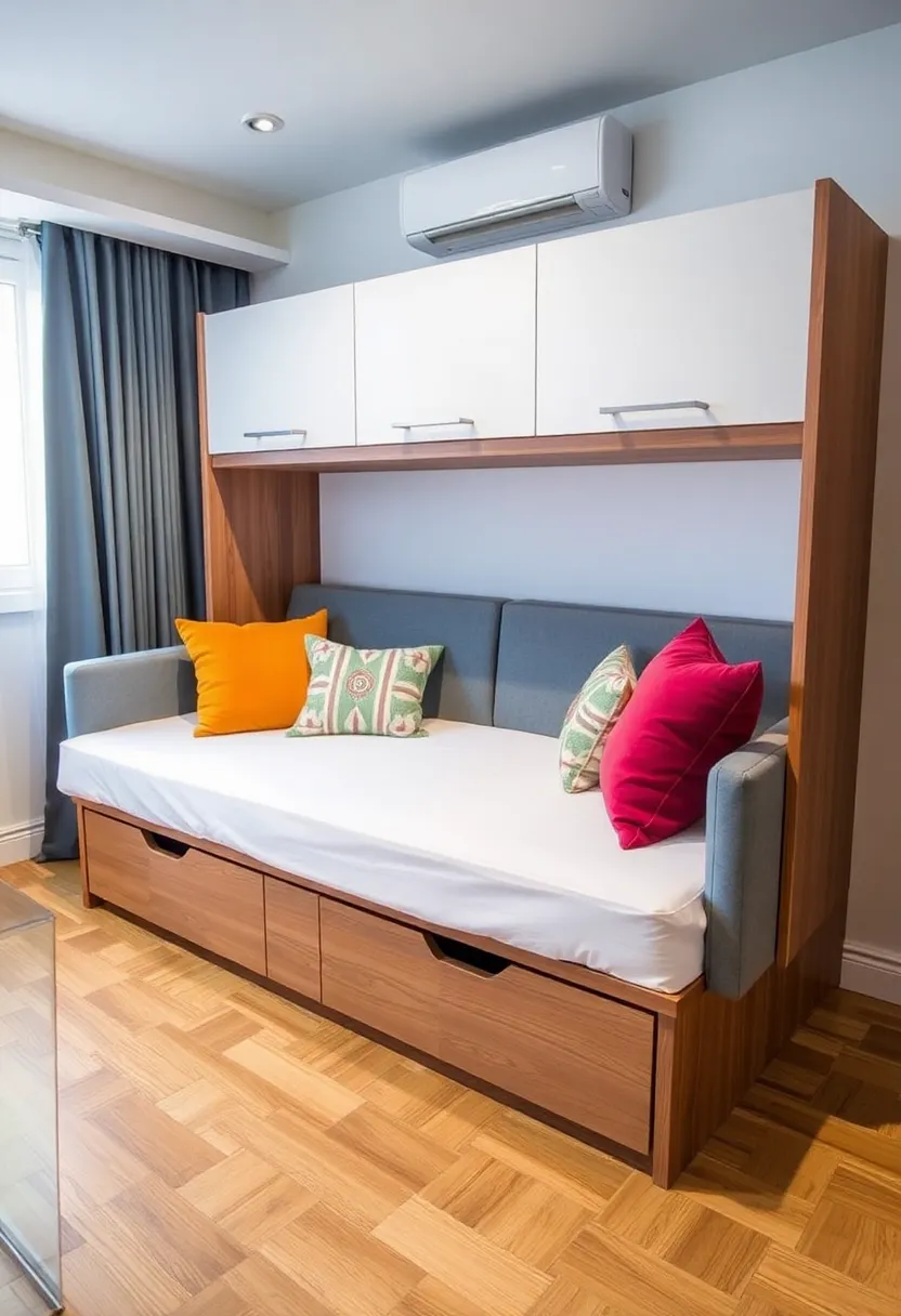 30+ Clever Ideas for Small Living Room with Kitchen Combo - 1. Sofa Bed for Dual Purpose